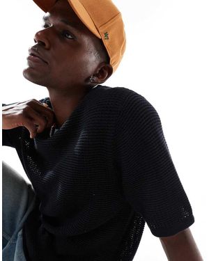 Jack & Jones T-Shirt Nera All'Uncinetto - Nero