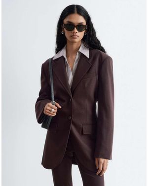 & Other Stories Co-Ord Cinch Waist Wool Blend Blazer - Brown