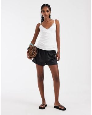 Hollister Lace Trim Cami - White