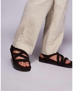 ASOS Sandales façon corde avec brides croisées - Marron