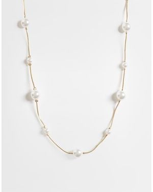 ASOS Collana Corta Con Perle Sintetiche Di Diverse Misure - Neutro