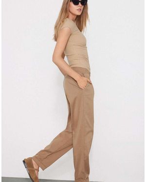 Tezenis Gabardine Cigarette Trousers - Natural
