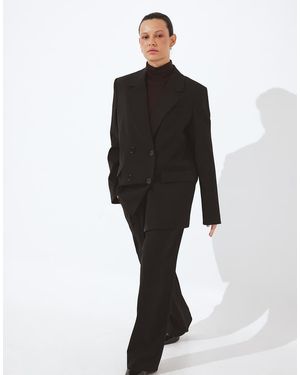NA-KD Low Waist Suit Trouser - Black