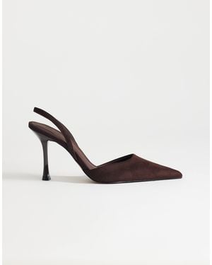 TOPSHOP – angel – pumps aus wildlederimitat - Braun