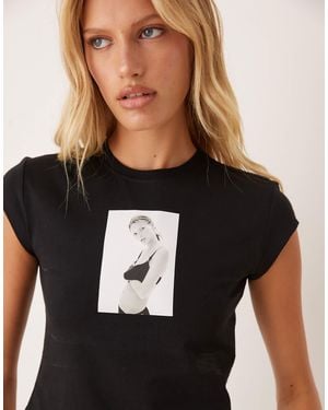 Calvin Klein Kate Moss Print Baby T-shirt - Black