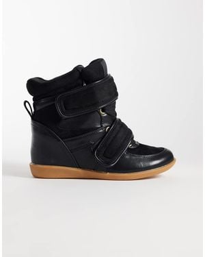 ASOS Dahlia High Top Wedge Trainers - Black