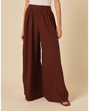 Nobody's Child Linen-Blend Jerrow Trousers - Brown