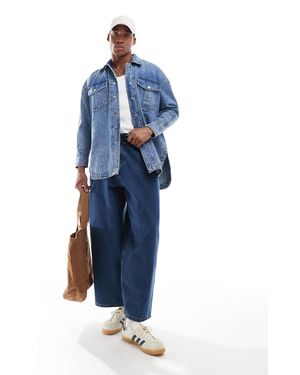 Don't Think Twice Dtt – eden – oversize-jeanshemd - Blau