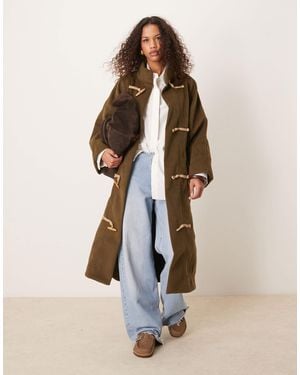 Free People Alma Longline Duffle Coat - Natural