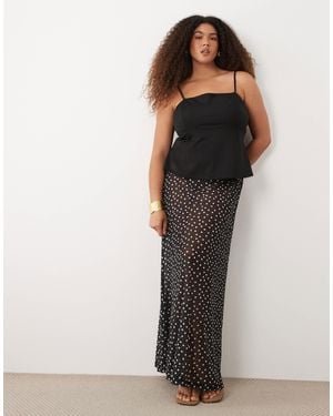 ASOS Asos Design Curve Sheer Mesh Maxi Skirt - Black