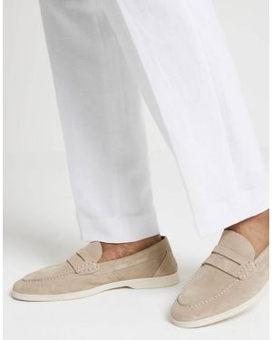 River Island Suede Loafers - White