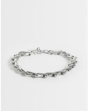 ASOS Crossed Links Chain Bracelet - Metallic