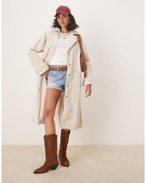 Free People Perry Washed Trench Coat - Natural