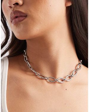 ASOS Collar De Cadena Con Diseño De Eslabones Ovalados De - Neutro