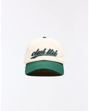 Bershka Embroidered Cap - Green