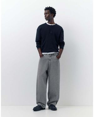 Pull&Bear Relaxed Fit Baggy Jeans - Grey