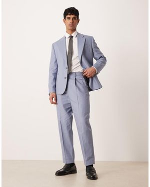 ASOS Relaxed Tapered Suit Trousers - Blue