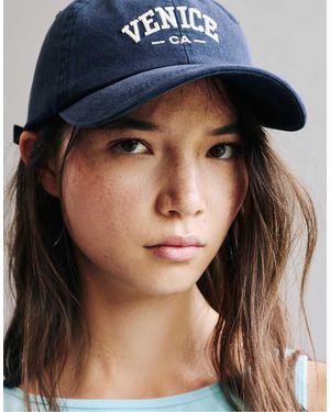 Pull&Bear Cappellino Con Grafica "Venice" Inchiostro - Blu