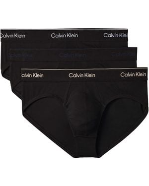 Calvin Klein – icon cotton stretch – 3er-pack eng geschnittene hüftslips - Schwarz