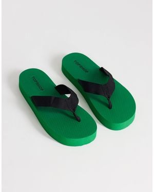 TOPSHOP Molly Toe Thong Sandal - Green