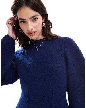 ASOS Maglione Girocollo Strutturato - Blu