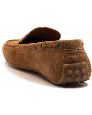 Thomas Crick Mocasines De Estilo Casual Para Hombre Sin Cierres De Cuero Duval De -Marrón