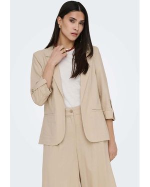 ONLY Goa Blazer De Corte Holgado Con Manga 3/4 En Gris-Neutro