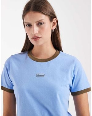 laagam Hera Contrast Ringer T-shirt - Blue