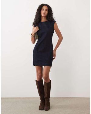 Mango Denim Mini Dress - Blue