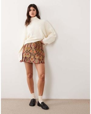 ASOS Pleated Mini Skirt - Natural