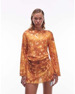 ASOS Slouchy Rib Mini Dress - Orange