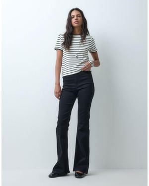ASOS Power Stretch Sculpt Flare Jeans - White