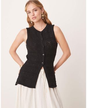 ASOS – strickweste - Schwarz