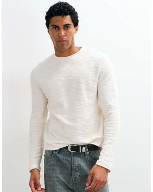 ASOS Boxy Regular Fit Long Sleeve T-shirt - White
