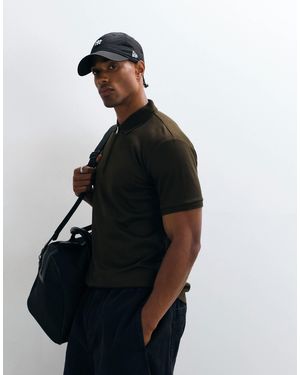 SELECTED Polo demi-zip sélectionné - Noir