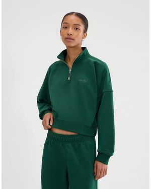Ellesse Carrera 1/4 Zip Sweatshirt - Green