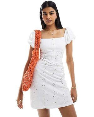 ASOS Vestito Corto A Corsetto - Bianco
