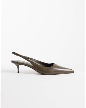 Mango Heeled Slingback - White