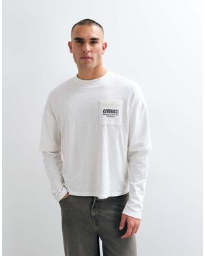 CERNUCCI T-Shirt A Maniche Lunghe - Bianco