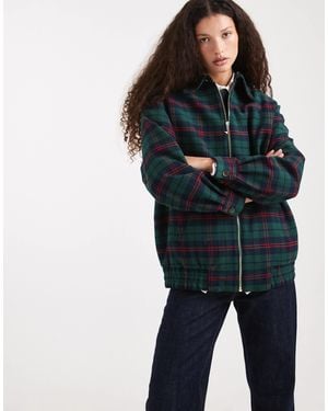 Tommy Hilfiger Tommy Girl Padded Tartan Zip Up Jacket - Blue
