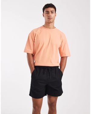 Hollister Short ample à enfiler en sergé - Orange