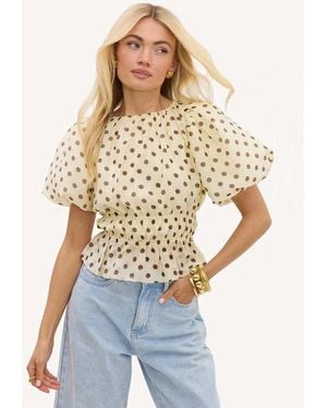 Loavies Vivid Love Polka Dot Top - White