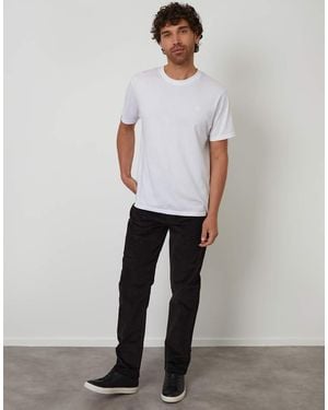 Threadbare Straight Leg 5 Pocket Corduroy Trousers With Stretch - White