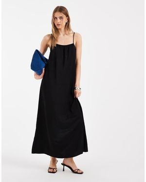 Pieces Satin Cami Maxi Dress - White