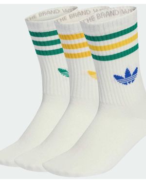 adidas Originals 3-stripes Crew Socks 3 Pairs - White