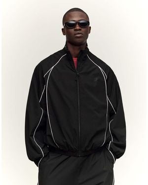Bershka Contrast Technical Jacket - Black