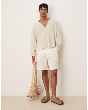 SELECTED 100% Linen Shorts - Natural