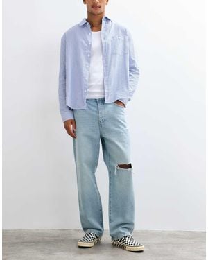 Only & Sons Fade Jeans Loose Fit Invecchiati Chiaro - Blu