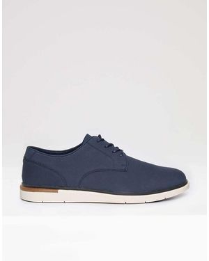 Threadbare Faux Suede Derby Shoes - Blue