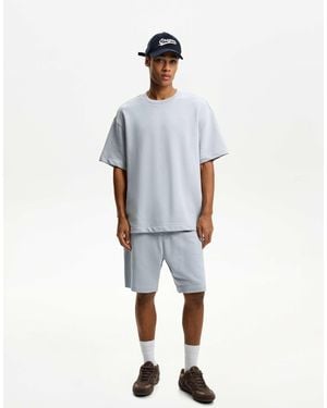 Bershka – flauschige bermudashorts - Blau